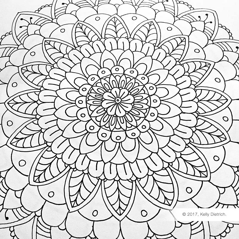 800x800 Free Mandala Template For Hand Drawn Mandalas Kelly Dietrich - What Is Mandala Drawing