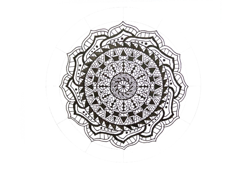 850x587 Art Therapy How To Draw A Mandala - What Is Mandala Drawing