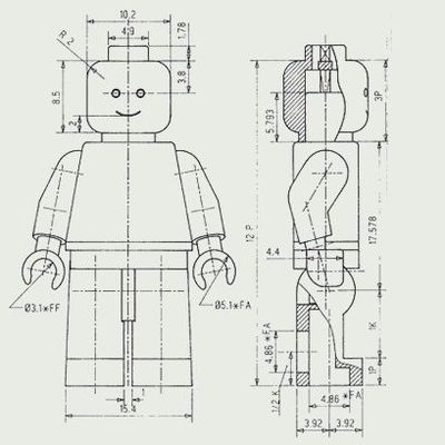 400x400 Lego Minifigure Technical Drawing Graphic Arts - What Is Technical Drawing