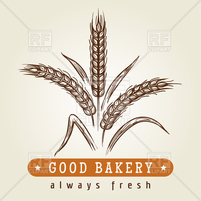 400x400 drawing sketch wheat ears retro emblem vector image of icons - Wheat Drawing