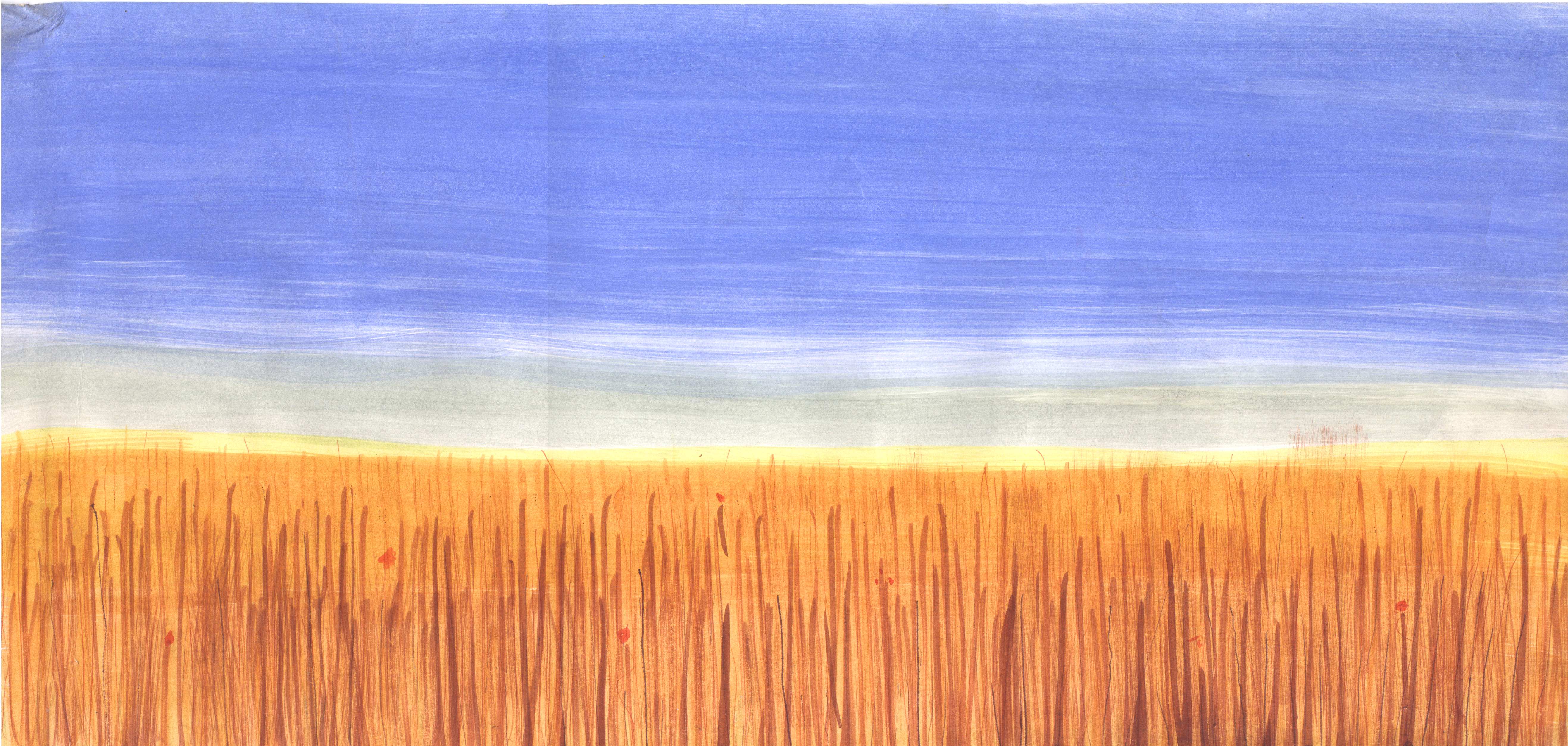 5268x2505 Wheat Field - Wheat Field Drawing
