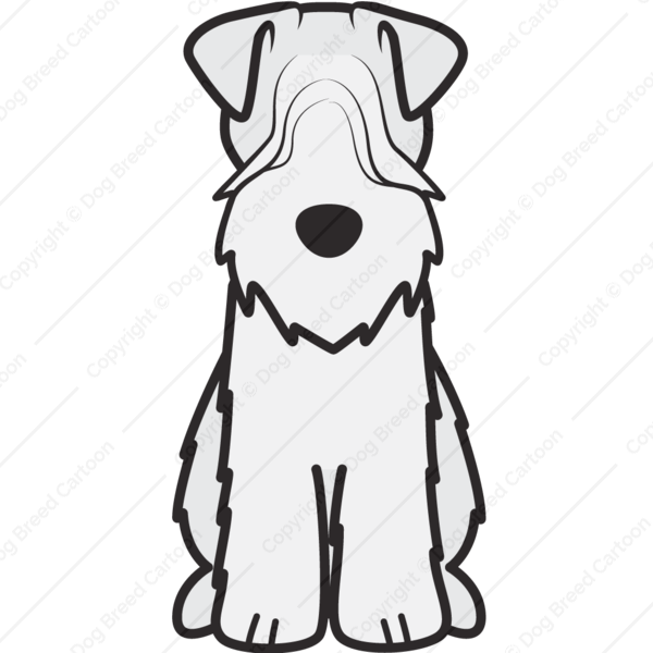 600x600 soft coated wheaten terrier color edition dog breed cartoon - Wheaten Terrier Drawing