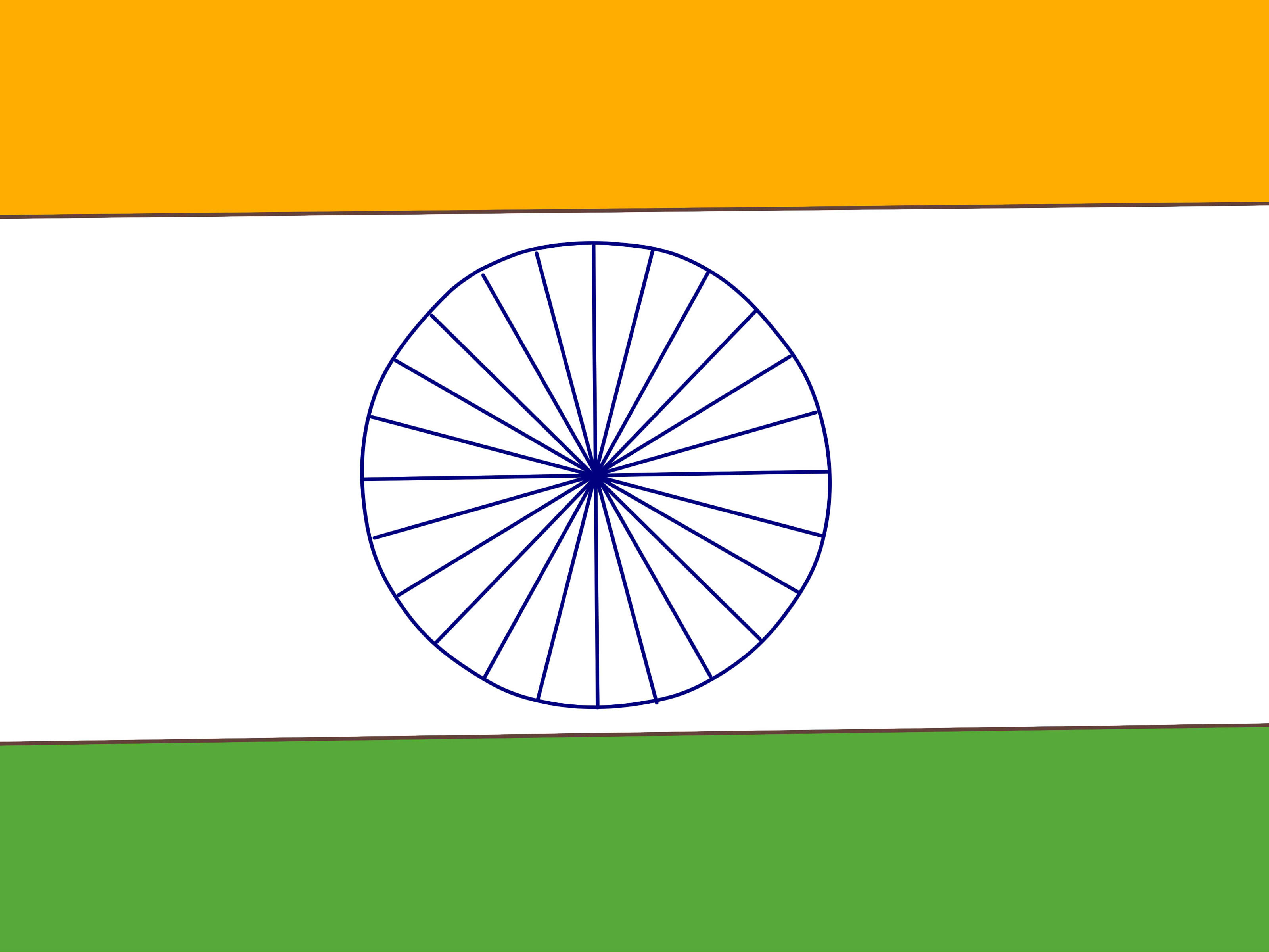 3200x2400 How To Draw The Indian Flag Steps - Wheel Drawing