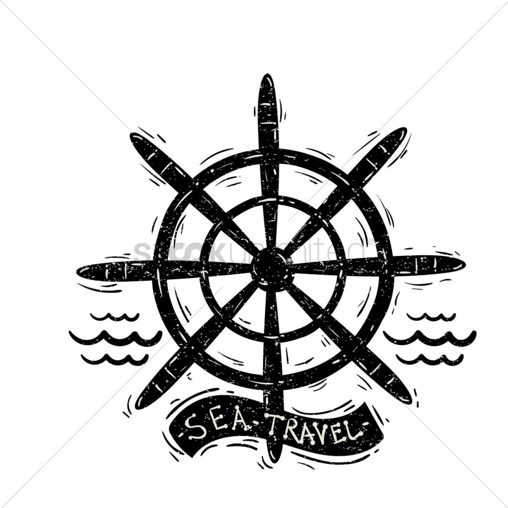 1024x1024 Ship Wheel Vector Free Pirate Steering Drawing Anchor Decor How - Wheel Drawing