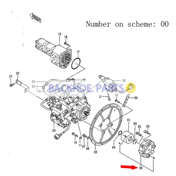 600x600 For Hitachi Wheel Loader Main Hydraulic Pump - Wheel Loader Drawing