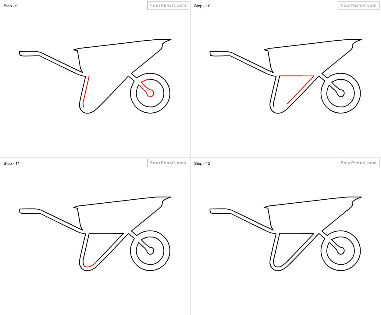 Wheelbarrow Drawing at PaintingValley.com | Explore collection of