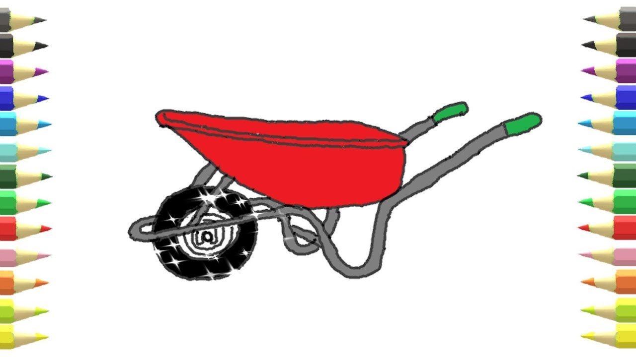 1280x720 How To Draw A Wheelbarrow - Wheelbarrow Drawing