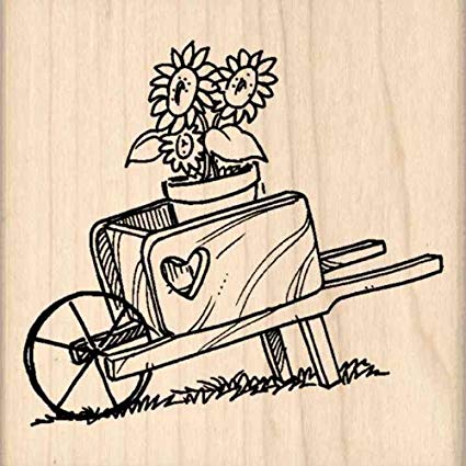 425x425 Stamps - Wheelbarrow Drawing