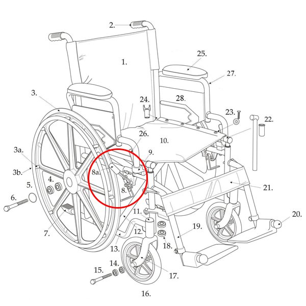 600x600 drive blue streak wheelchair brake - Wheelchair Drawing