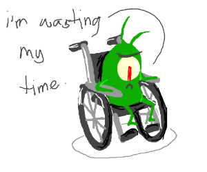 300x250 plankton in a wheelchair drawing - Wheelchair Drawing