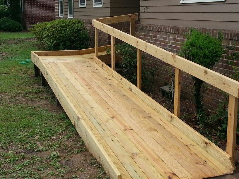 816x612 handicap ramp designs how to add ada railing to a wooden access - Wheelchair Ramp Drawings