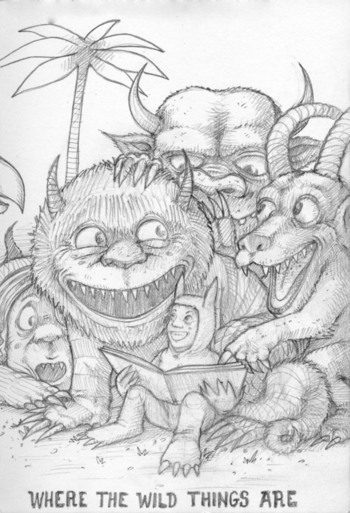 350x513 where the wild things are tribute on behance - Where The Wild Things Are Drawing
