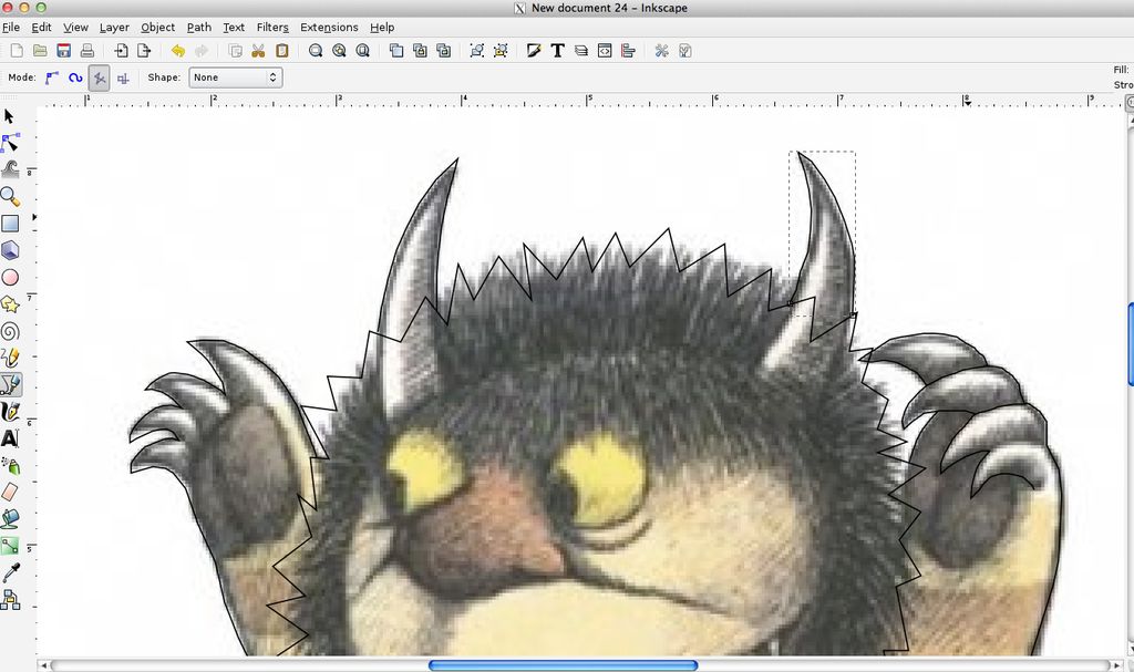 1024x607 where the wild things are wall art steps - Where The Wild Things Are Drawing