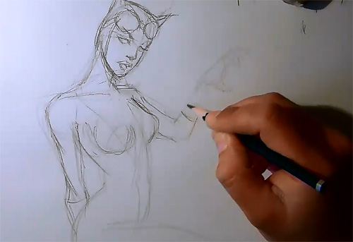 500x343 How To Hold A Pencil For Drawing - While Drawing