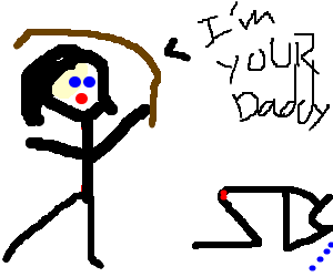 300x250 Father About To Reprimand Child With Whip Drawing - Whip Drawing