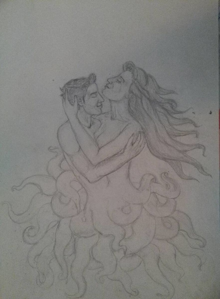 882x1200 in the whirlpool of passion drawing - Whirlpool Drawing