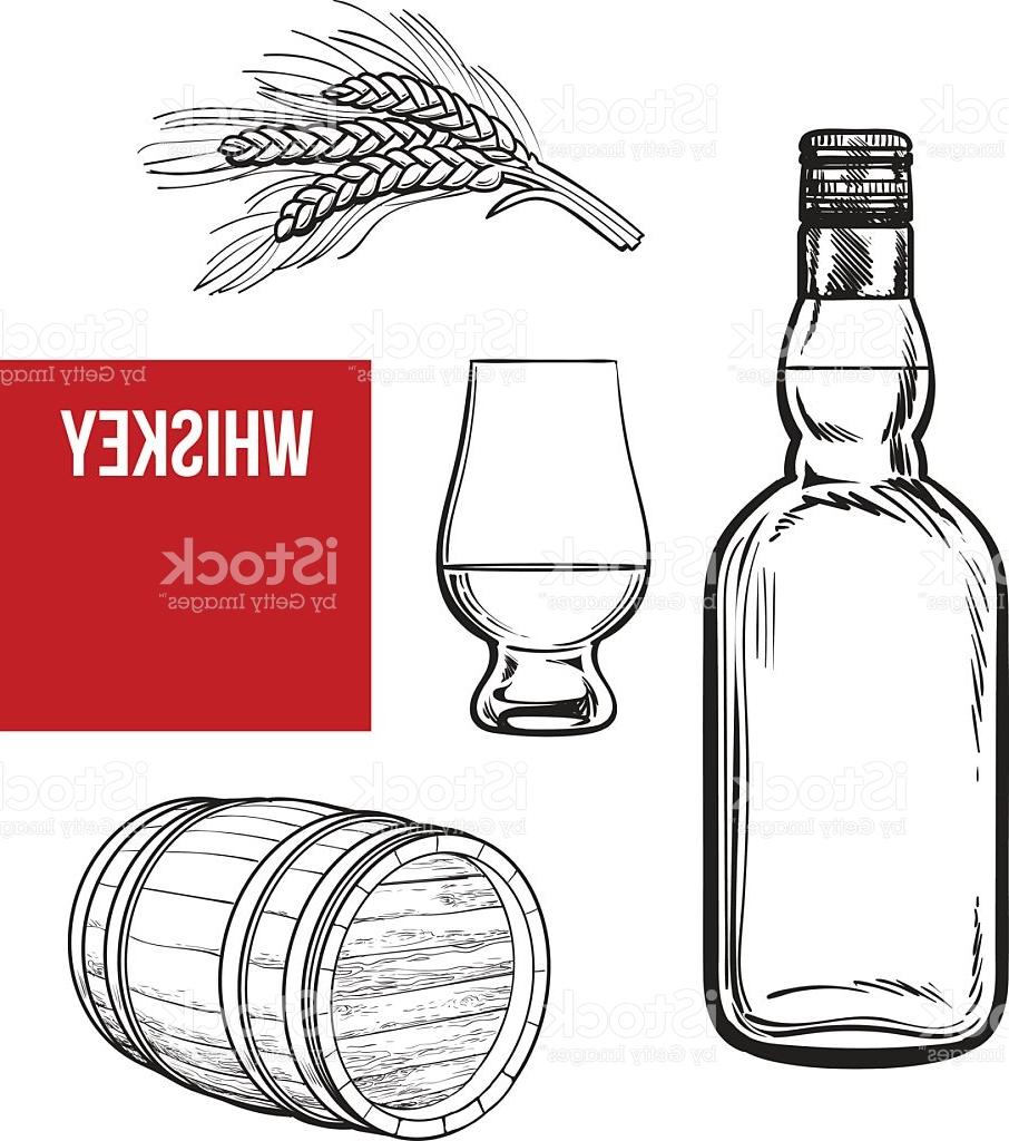 Whiskey Bottle Drawing at PaintingValley.com | Explore collection of ...