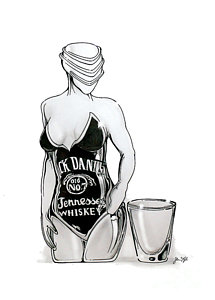 215x300 whiskey bottle drawings fine art america - Whiskey Bottle Drawing