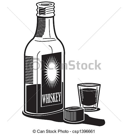 450x470 whiskey bottle clipart - Whiskey Bottle Drawing