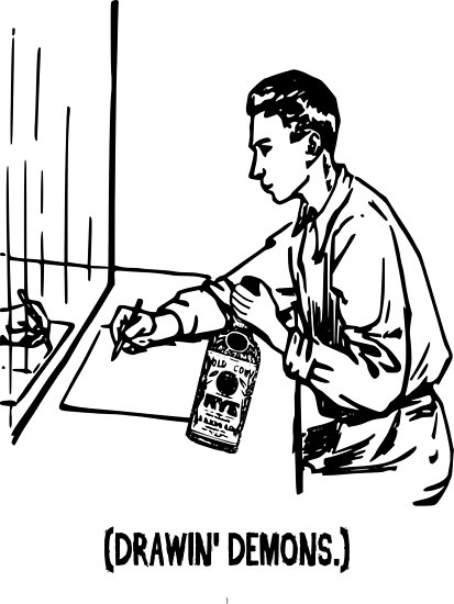 413x550 me and whiskey drawing demons posters - Whiskey Drawing