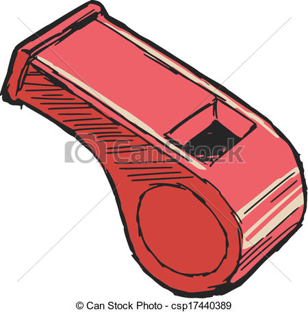 450x456 Hand Drawn, Sketch, Cartoon Illustration Of Whistle - Whistle Drawing