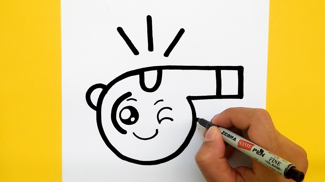 1280x720 How To Draw A Cute Whistle, Draw Cute Things - Whistle Drawing