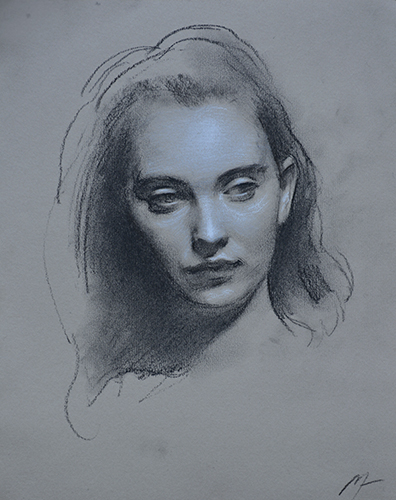 396x500 Drawing - White Chalk Drawings