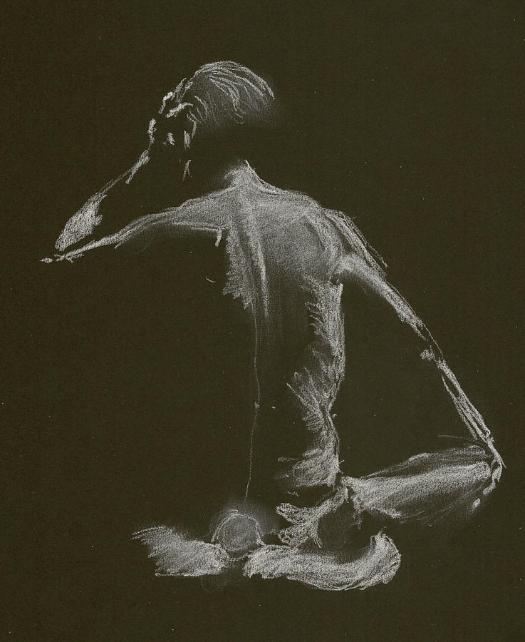 737x900 kroki figure drawing white chalk drawing - White Chalk Drawings