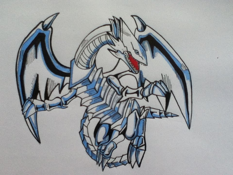 960x720 Drawing Blue Eyes White Dragon - White Dragon Drawing