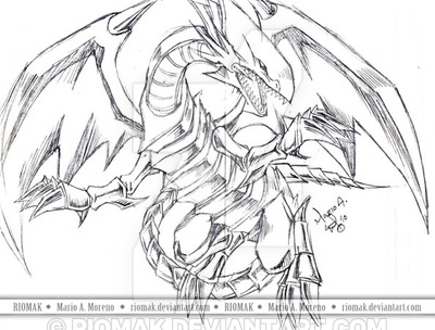 400x304 Blue Eyes White Dragon - White Dragon Drawing