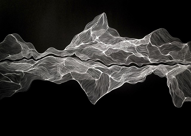 640x458 Antonella Cusimano Abstract Lines Drawings - White Drawings