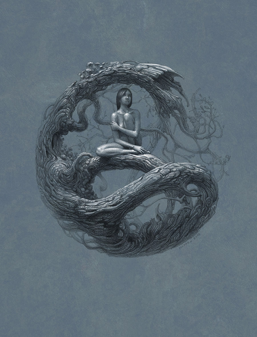 900x1181 Antonio Caparo Illustrations - White Drawings