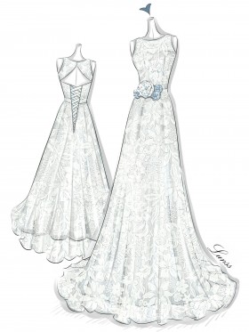 280x373 Dress Sketches Gallery - White Dress Drawing