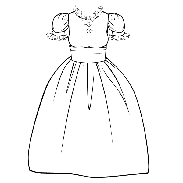 600x600 how to draw complex folds and ruffles in fabric and clothing - White Dress Drawing
