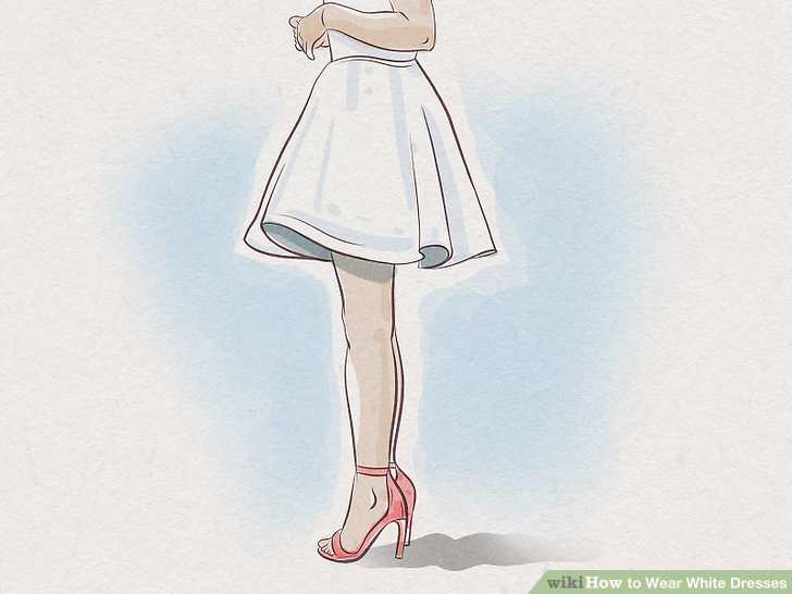 728x546 how to wear white dresses - White Dress Drawing