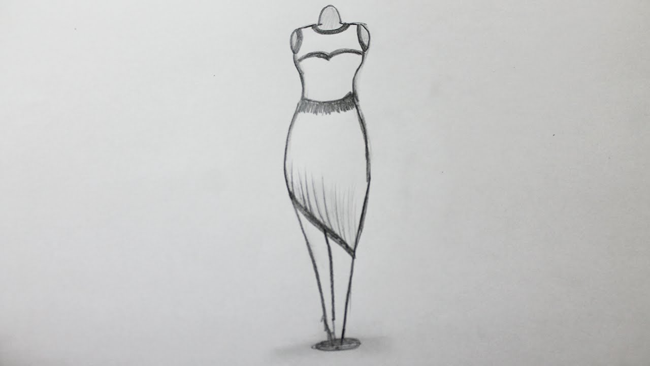 1280x720 How To Draw Dresses Easy - White Dress Drawing