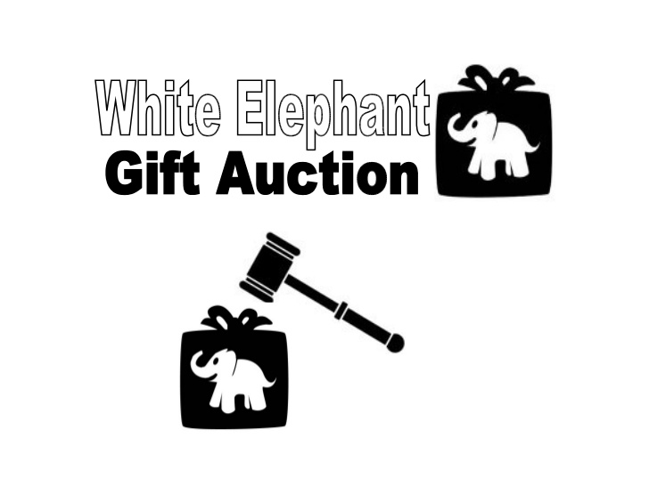 728x546 fun white elephant gift exchange and gift auction - White Elephant Drawing