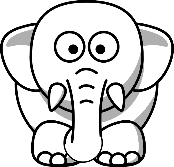 600x573 White Elephant Clip Art - White Elephant Drawing