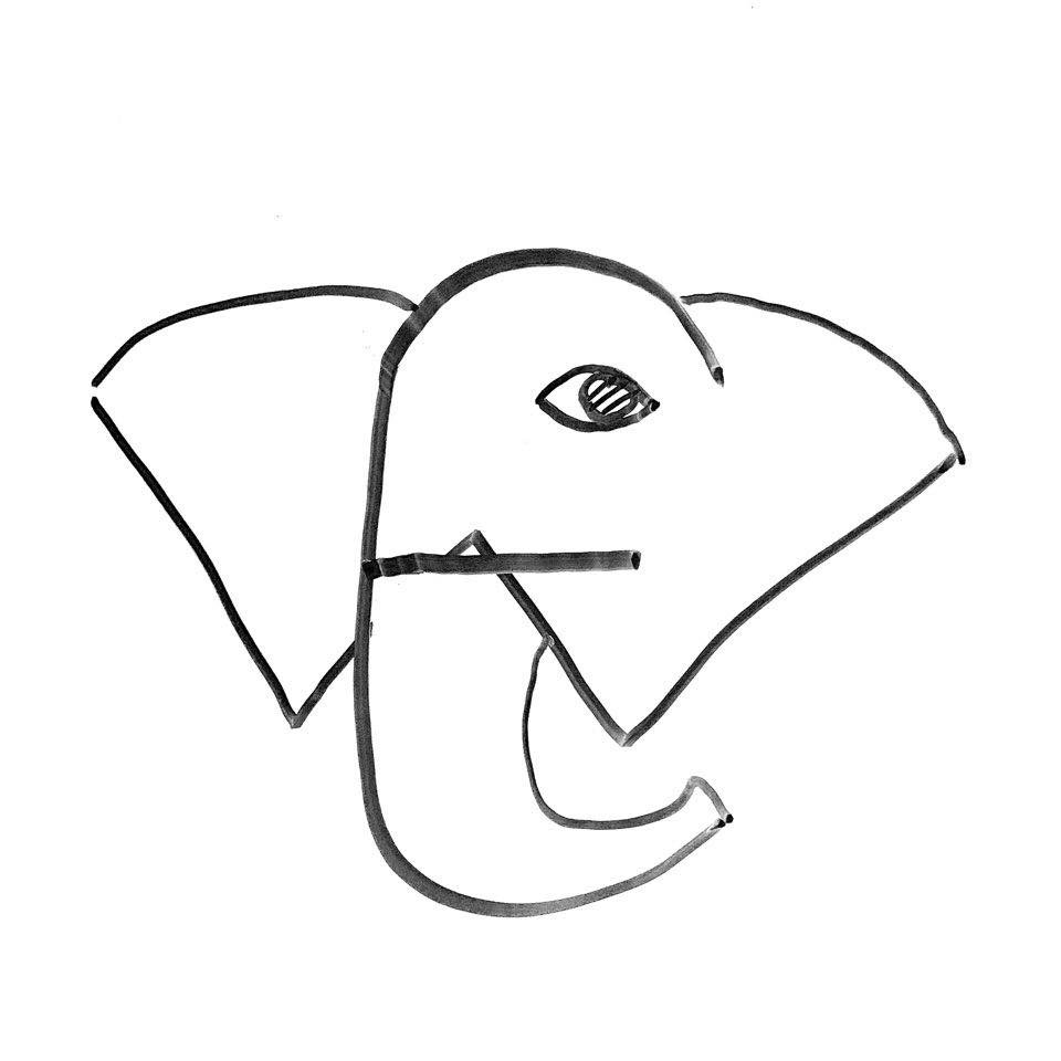 960x960 White Elephant - White Elephant Drawing