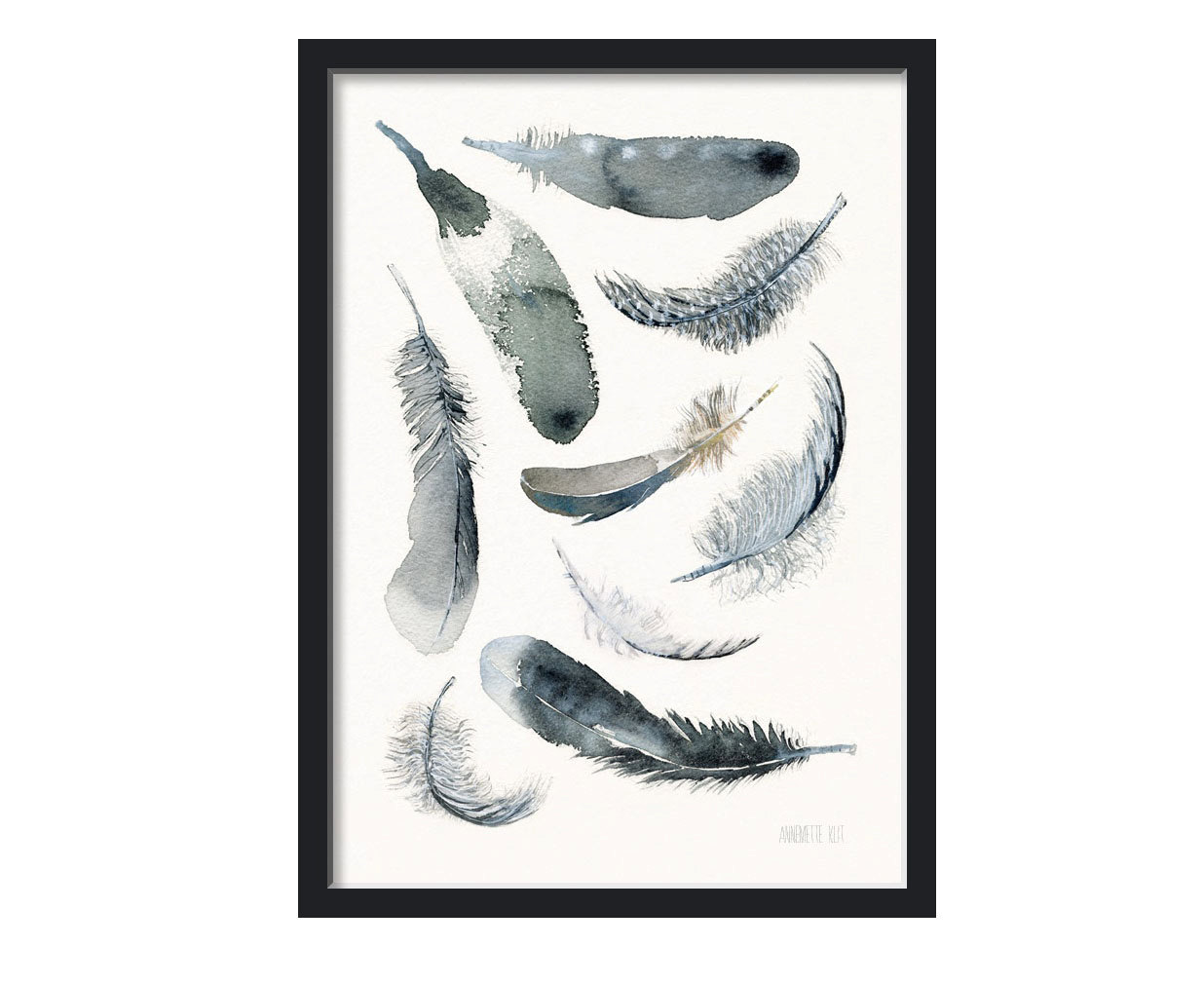 1236x1011 black and white feather watercolor feather art print black etsy - White Feather Drawing