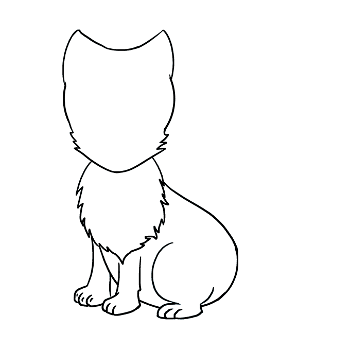 680x678 How To Draw An Arctic Fox - White Fox Drawing