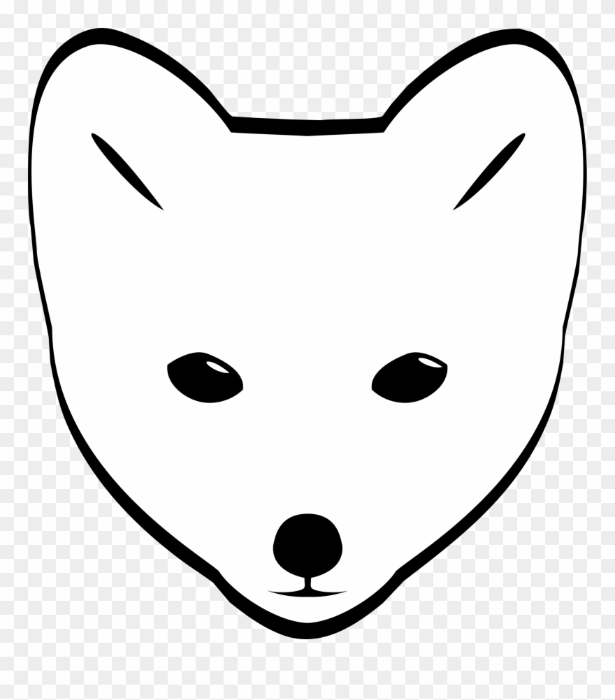 880x1002 Polar Fox Clipart Polar - White Fox Drawing