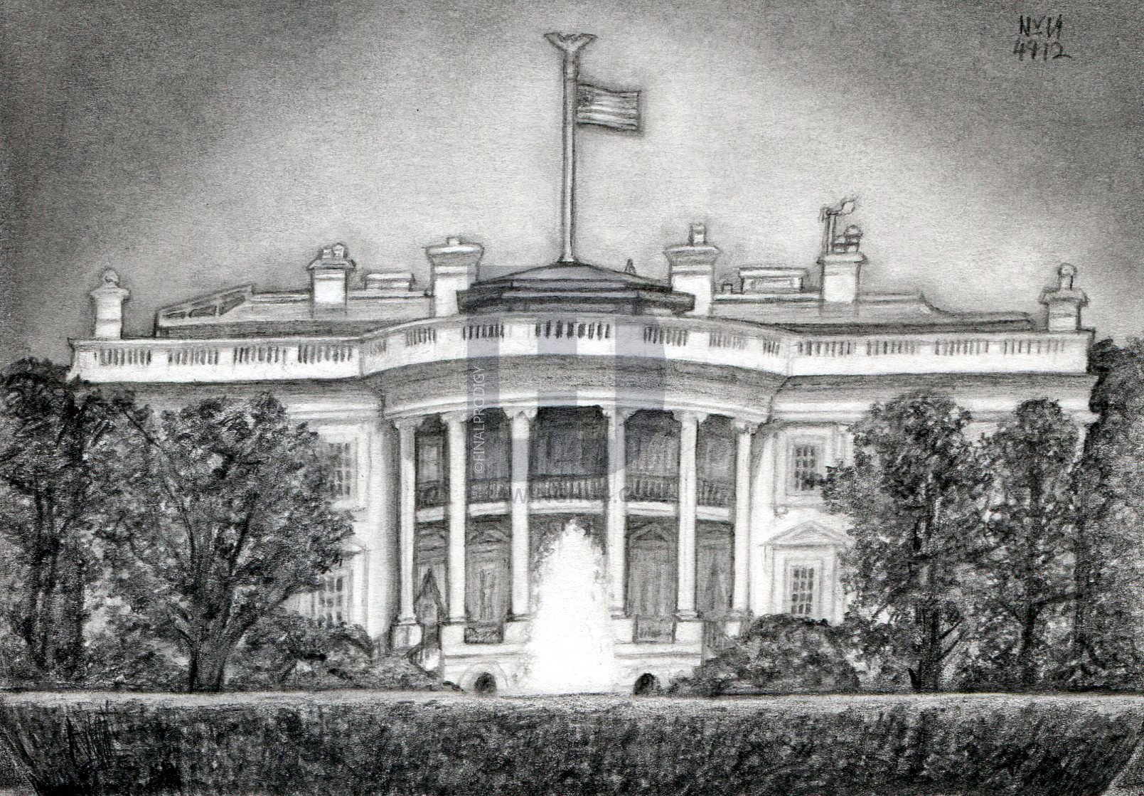 White House Drawing at PaintingValley.com | Explore collection of White ...