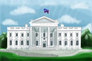 300x200 How To Draw The White House - White House Drawing