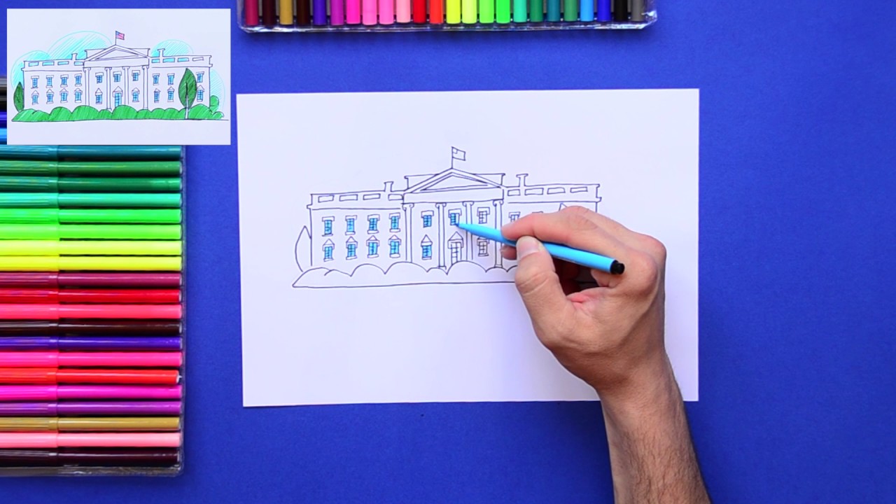 White House Drawing at PaintingValley.com | Explore collection of White ...