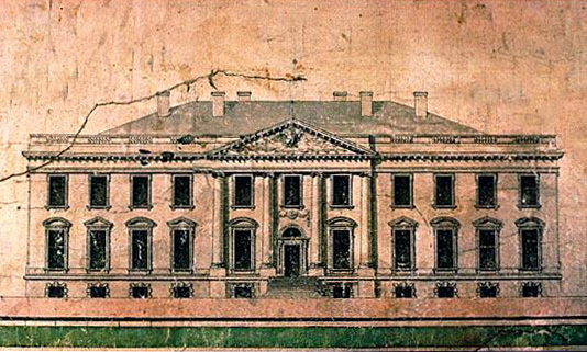 534x321 James Hoban - White House Drawing