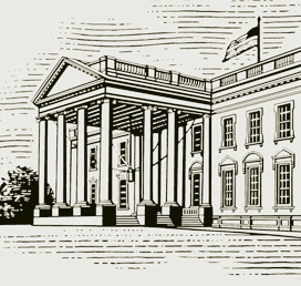 272x258 White House History - White House Drawing