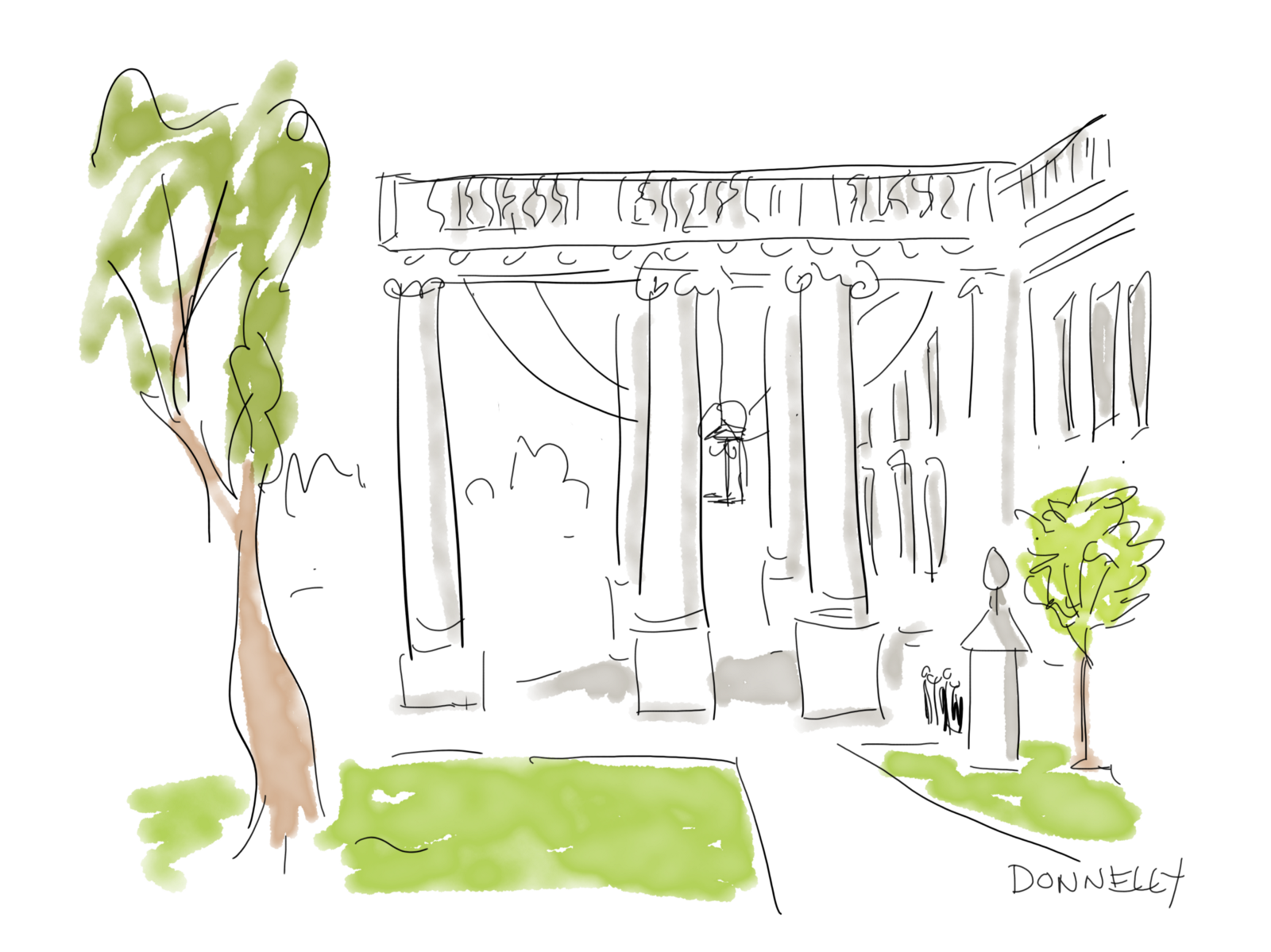 1600x1199 A Day Drawing At The White House Extra Newsfeed - White House Line Drawing