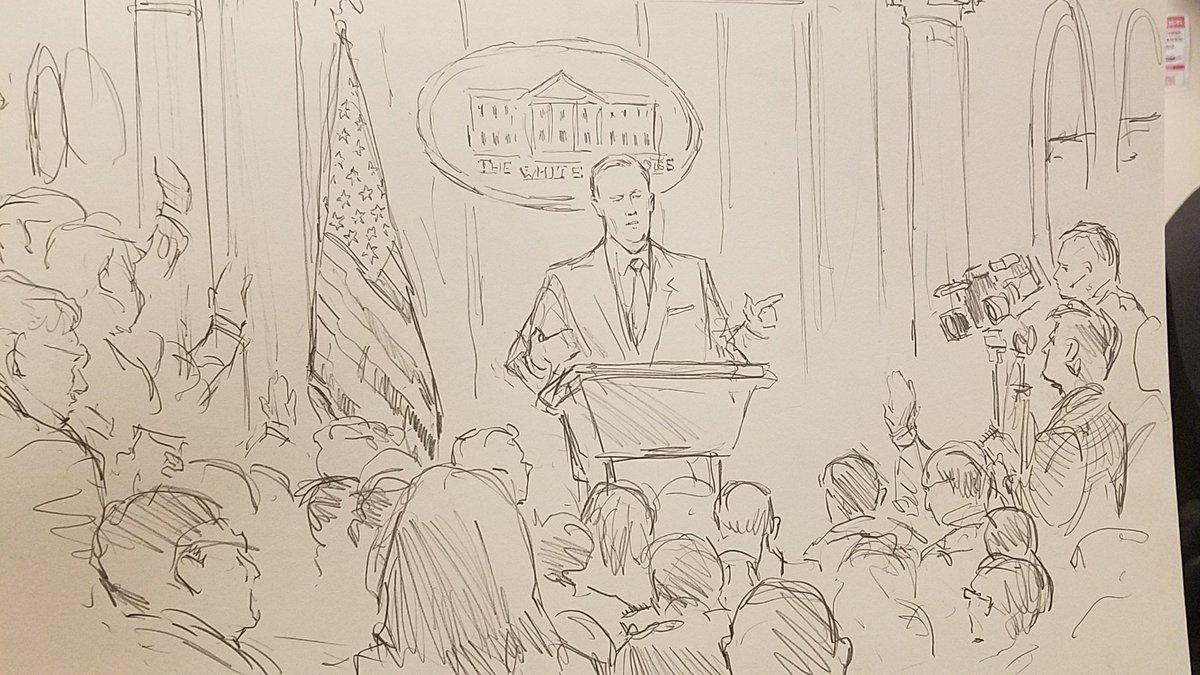 1200x675 The Incredible Shrinking White House Briefing - White House Line Drawing