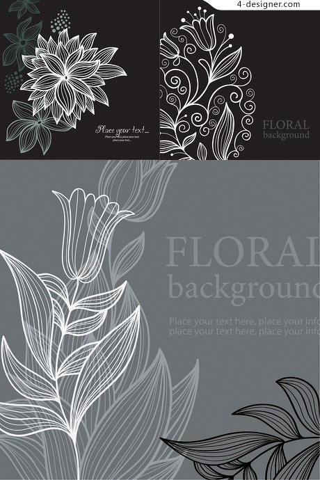 460x690 Designer Black And White Line Drawing Flowers And Patterns - White Line Drawing